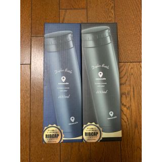 再入荷！ cococafe 水筒 ネイビー ブラック 新品未使用(水筒)