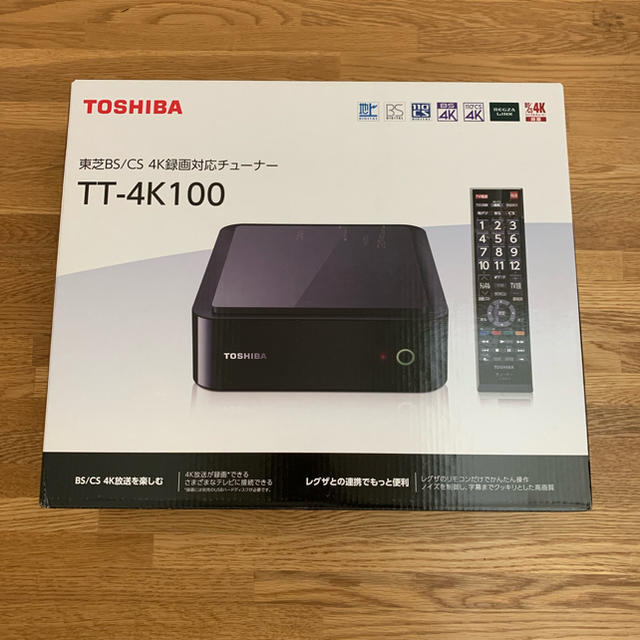 東芝(トウシバ)の東芝レグザ 4Kチューナー TT-4K100 新品未開封 スマホ/家電/カメラのテレビ/映像機器(その他)の商品写真