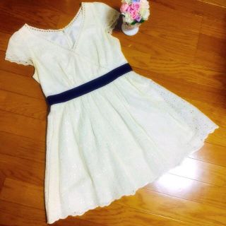 レッセパッセ(LAISSE PASSE)の【美品】レッセパッセ♡カットワークワンピ(ミニワンピース)