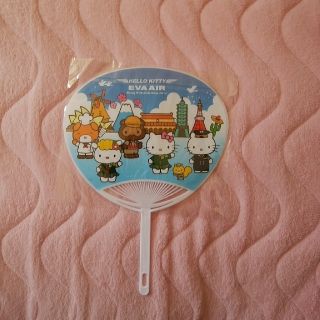ハローキティ(ハローキティ)のエバー航空 HELLO kitty うちわ(キャラクターグッズ)