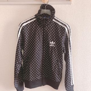 アディダス(adidas)のadidas★アディダス★ジャージ★黒★リップ柄★サイズS(その他)