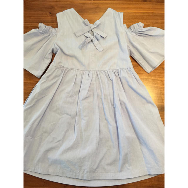 ZARA(ザラ)のZARA  ワンピース  サックスブルー  140 キッズ/ベビー/マタニティのキッズ服女の子用(90cm~)(ワンピース)の商品写真