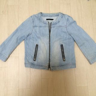 【新品未使用】moussy ノーカラーデニムジャケット　ジージャン