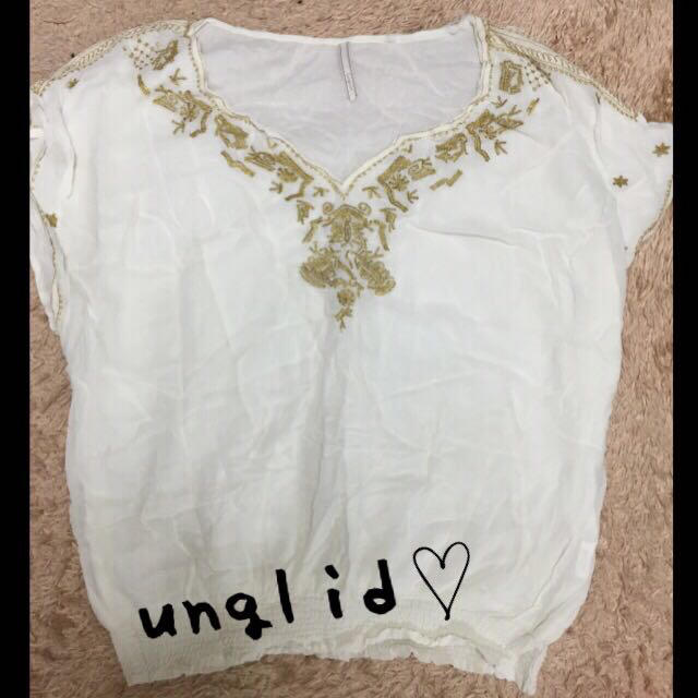 Ungrid(アングリッド)のunglid♡刺繍シフォントップス♡ レディースのトップス(シャツ/ブラウス(半袖/袖なし))の商品写真