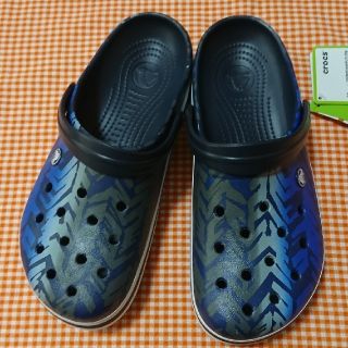 クロックス(crocs)のとび様専用クロックス clocband graphicⅢ ネイビー M10W12(サンダル)