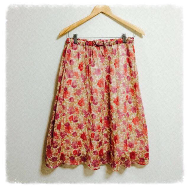 SM2(サマンサモスモス)のSM2 水彩花柄スカート🎀 レディースのスカート(ひざ丈スカート)の商品写真