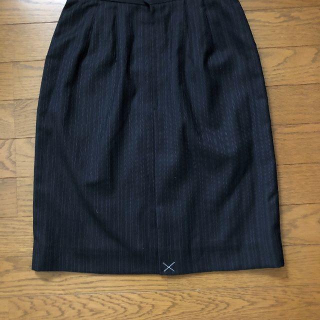 13号 受付 OL 制服 事務服 スカート ストライプ オフィス  レディースのスカート(ひざ丈スカート)の商品写真
