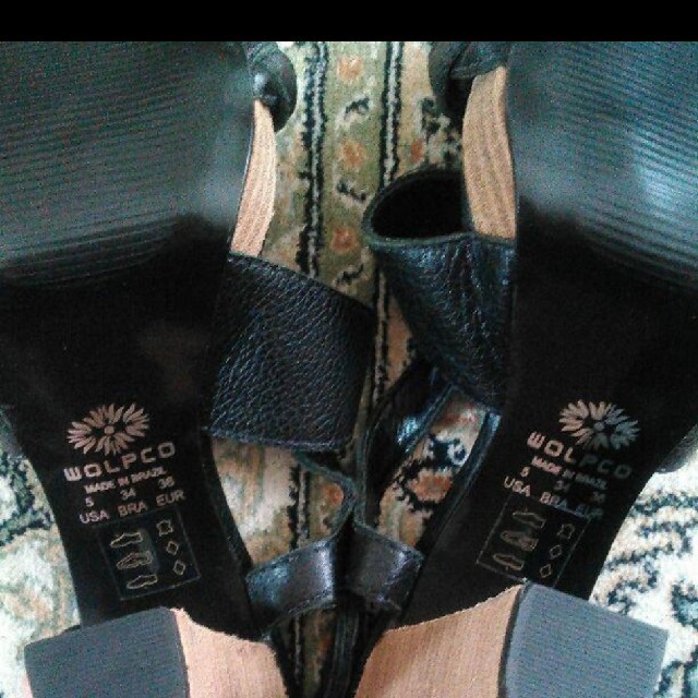JEFFREY CAMPBELL(ジェフリーキャンベル)のサンダル　ブラック　本革　レザー レディースの靴/シューズ(サンダル)の商品写真