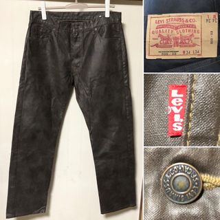 リーバイス(Levi's)の希少 リーバイス 505-03 デニムパンツ ポリコーティング W34 ブラウン(デニム/ジーンズ)