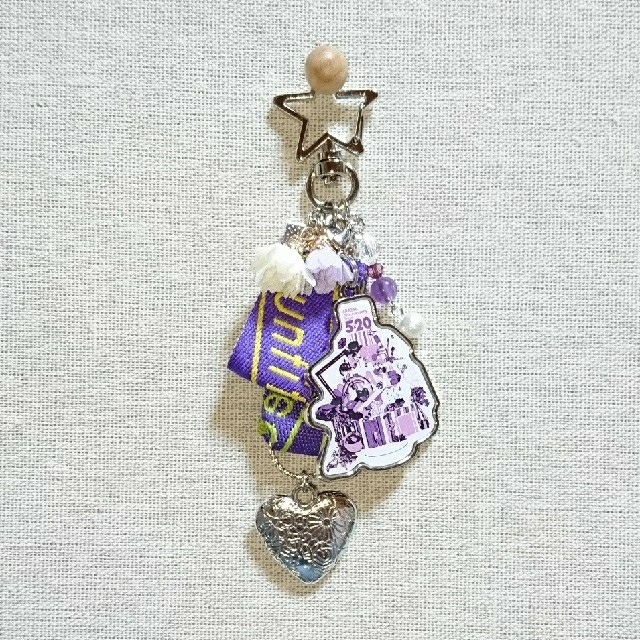 嵐(アラシ)のキーホルダー💜💜💜 ハンドメイドのアクセサリー(キーホルダー/ストラップ)の商品写真