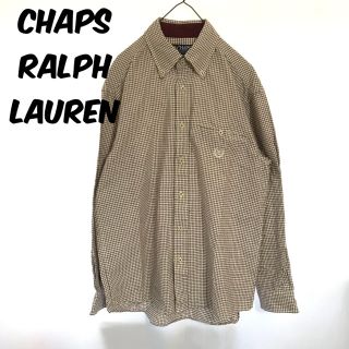 ラルフローレン(Ralph Lauren)のチャプス ラルフローレン チェックシャツ BDシャツ ベージュ 古着(シャツ)