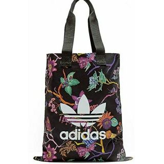 アディダス(adidas)の送料無料！アディダス オリジナルス トートバッグ☆originals 花柄 黒(トートバッグ)