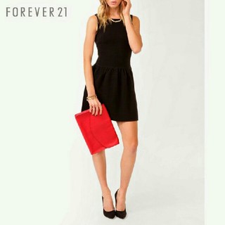 フォーエバートゥエンティーワン(FOREVER 21)のFOREVER21 ◆ 黒　ミニドレス　ミニワンピース(ミニワンピース)