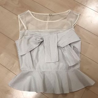 ジルバイジルスチュアート(JILL by JILLSTUART)のペプラム ボーダー トップス(チュニック)