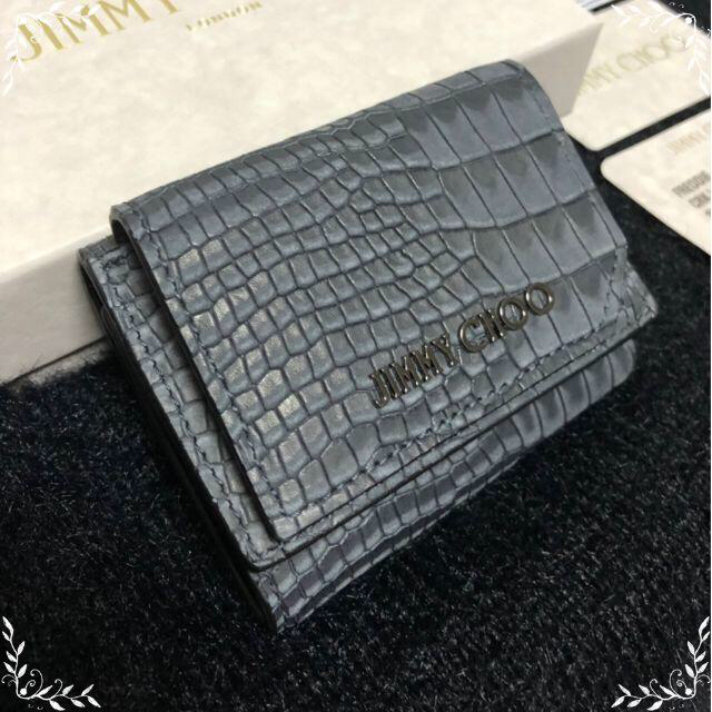 新品！JIMMY CHOO☆大人気のコンパクト財布 クロコ型押し