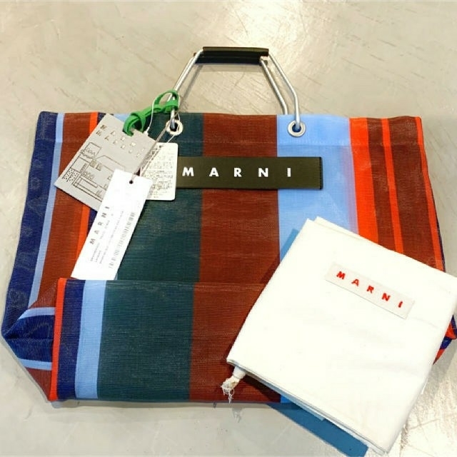 MARNI ストライプバッグ ラッカーレッド 新品