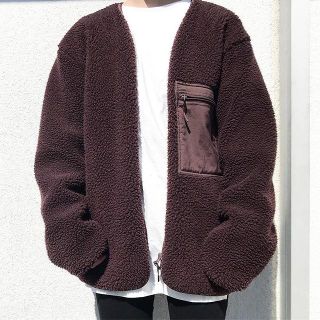 マルタンマルジェラ(Maison Martin Margiela)のUNIQLO U ユニクロユー 18AW ボアフリースカーディガン ブラウン S(カーディガン)