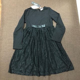 【新品】キッズワンピース 黒(ワンピース)