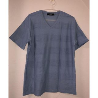 アズールバイマウジー(AZUL by moussy)のAZUL by moussy フクレジャガードボーダーVネック半袖PO(Tシャツ/カットソー(半袖/袖なし))