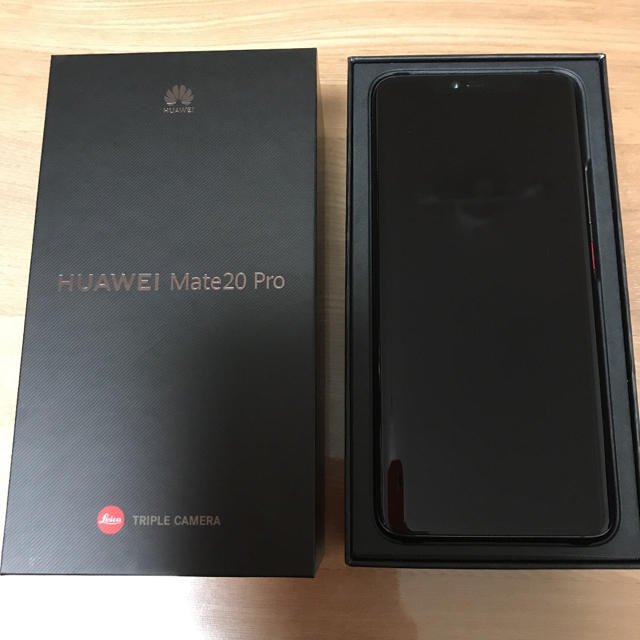 値下げ！SIMロック解除済！HUAWEI Mate20 Pro ブラックスマホ/家電/カメラ