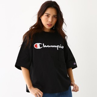 ロデオクラウンズワイドボウル(RODEO CROWNS WIDE BOWL)の新品ブラックLサイズ ChampionビッグTシャツ 月刊チャンピオン来月号は…(Tシャツ(半袖/袖なし))