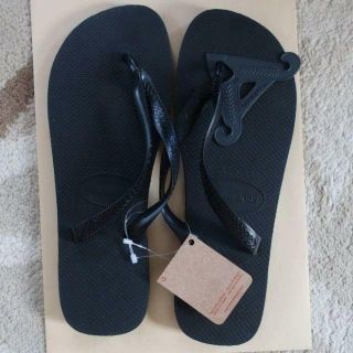 ハワイアナス(havaianas)のハワイアナス トップ ビーチサンダル ブラック 21.5-22.5cm33-34(ビーチサンダル)