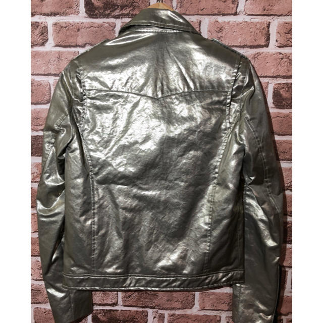 April77(エイプリルセブンティセブン)のApril77「ダブルライダース」シャンパンカラー メンズのジャケット/アウター(ライダースジャケット)の商品写真