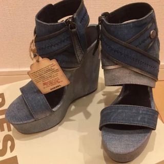 ディーゼル(DIESEL)のディーゼルデニム靴38インチ(新品・未使用)(サンダル)