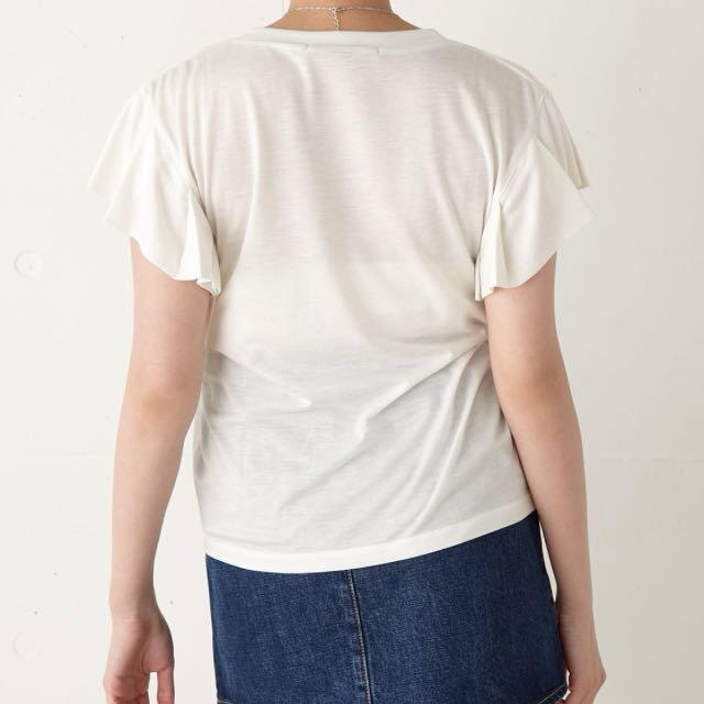 SLY(スライ)のSLY☆フリルスリーブ  Tシャツ レディースのトップス(Tシャツ(半袖/袖なし))の商品写真