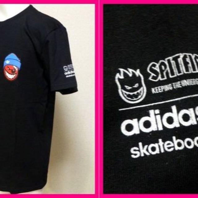 adidas(アディダス)のSPITFIRE×adidas希少！コラボ【美品】Tシャツ黒M SKATEBOA メンズのトップス(Tシャツ/カットソー(半袖/袖なし))の商品写真