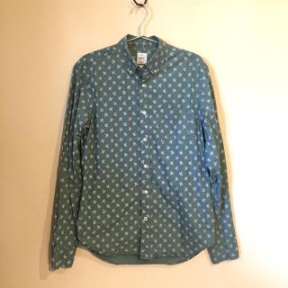 ギャップ(GAP)の【 美品 】GAP リーフ柄シャツ グリーン S(シャツ)