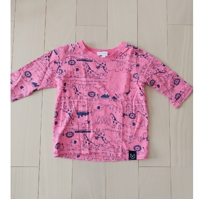 3can4on(サンカンシオン)のサンカンシオン　七分丈Tシャツ キッズ/ベビー/マタニティのキッズ服女の子用(90cm~)(Tシャツ/カットソー)の商品写真