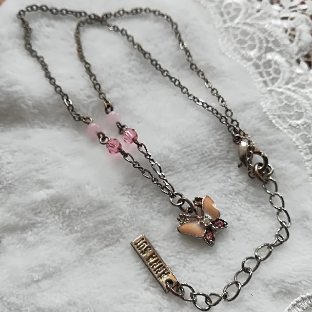 ANNA SUI(アナスイ)のANNA SUI　ネックレス　蝶々　ピンク レディースのアクセサリー(ネックレス)の商品写真