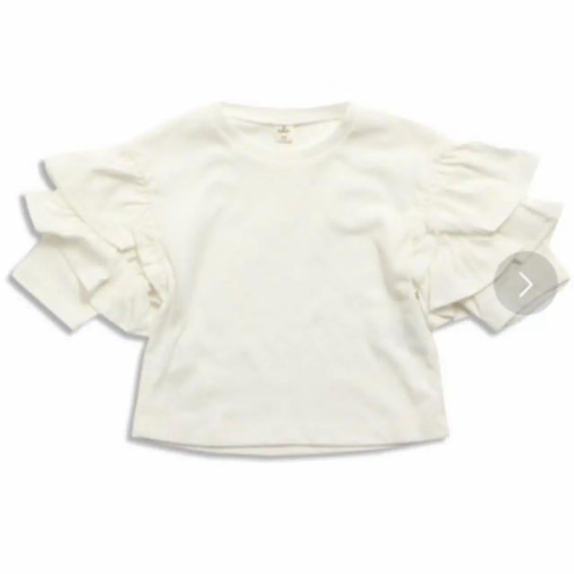 F.O.KIDS(エフオーキッズ)の新品 袖2段フリル7分袖Тシャツ キッズ/ベビー/マタニティのキッズ服女の子用(90cm~)(Tシャツ/カットソー)の商品写真