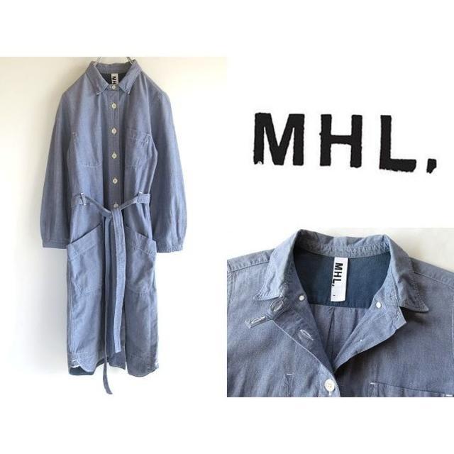 MHL. ベルト付 シャンブレーシャツワンピース Ⅱ 日本製 春夏