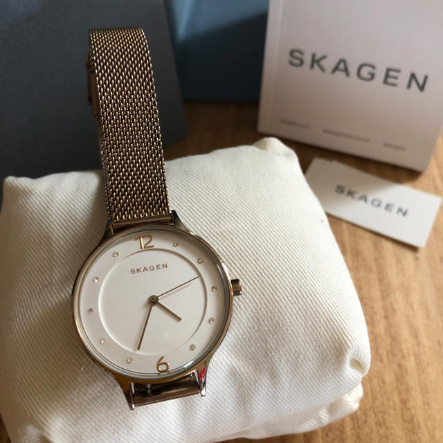 SKAGEN(スカーゲン)のSKAGEN スカーゲン ピンクゴールド メッシュベルト腕時計 アニタ レディースのファッション小物(腕時計)の商品写真