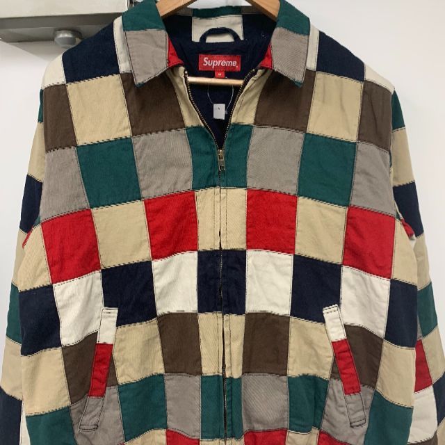 送料込 L Patchwork Harrington Jacket Multi