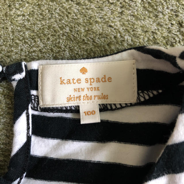 kate spade new york(ケイトスペードニューヨーク)のケイトスペード 100 ボーダーロンT キッズ/ベビー/マタニティのキッズ服女の子用(90cm~)(Tシャツ/カットソー)の商品写真