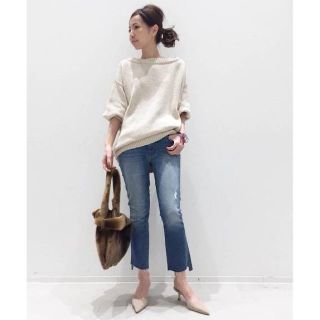 アパルトモンドゥーズィエムクラス(L'Appartement DEUXIEME CLASSE)の＊新品タグ付き TWINS OF FLORENCE Back Vネック KNIT(ニット/セーター)