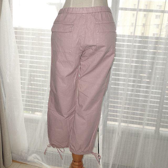 And A(アンドエー)のAND A(アンドエー）綿麻裾絞りパンツ☆ピンク レディースのパンツ(クロップドパンツ)の商品写真