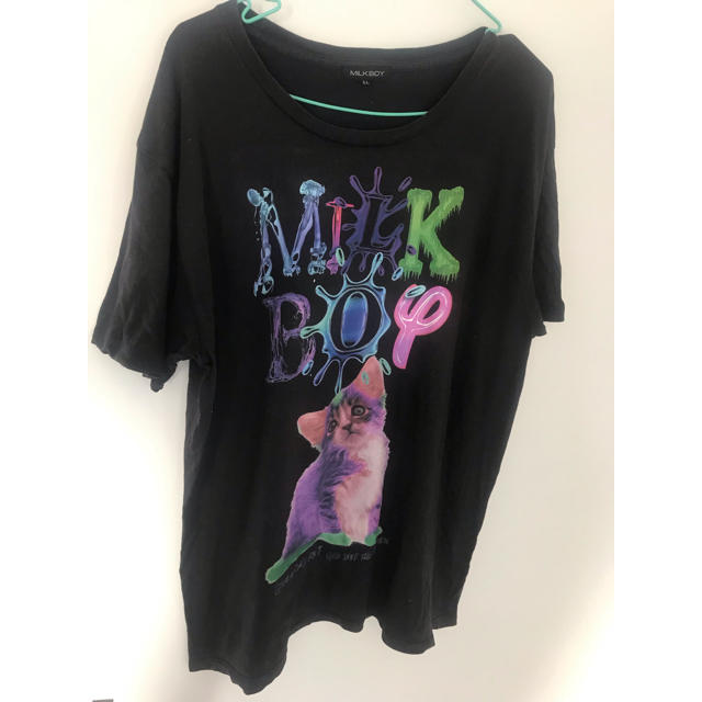 MILKBOY(ミルクボーイ)の MILKBOY ねこ 猫 CAT Tシャツ XL ブラック  レディースのトップス(Tシャツ(半袖/袖なし))の商品写真