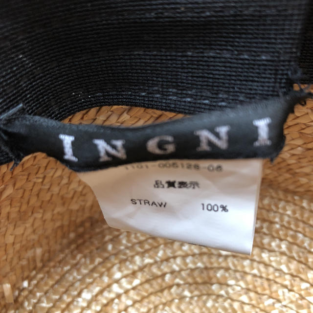 INGNI(イング)の麦わら帽子 ハット INGNI レディースの帽子(麦わら帽子/ストローハット)の商品写真