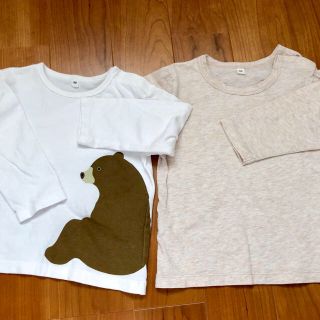 ムジルシリョウヒン(MUJI (無印良品))の無印良品の子供用長袖【90サイズ】(Tシャツ/カットソー)