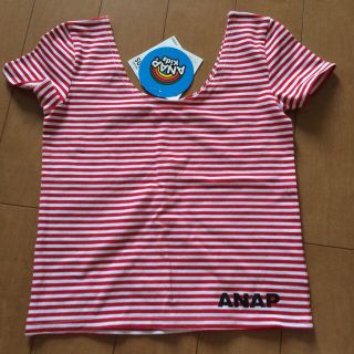 アナップキッズ(ANAP Kids)の新品！ANAPkids ボーダーUネック(Tシャツ/カットソー)