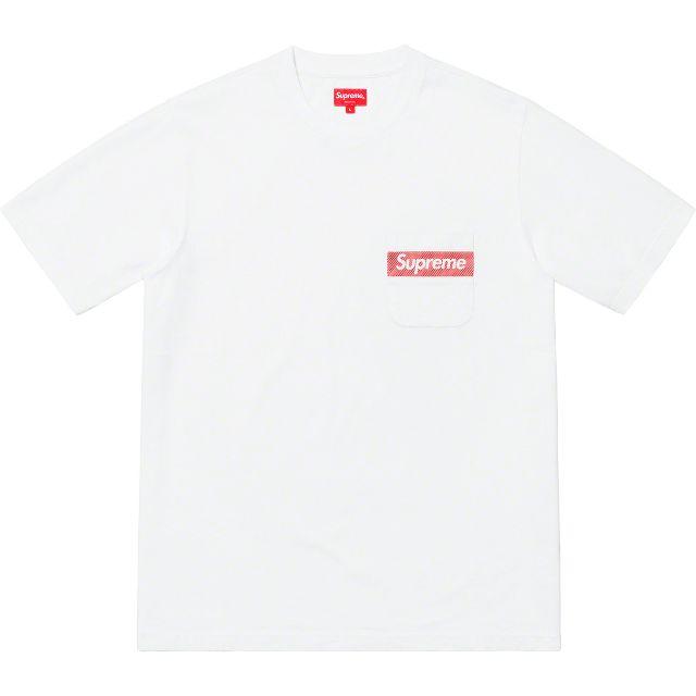 WhiteサイズMサイズ Supreme Mesh Stripe Pocket Tee