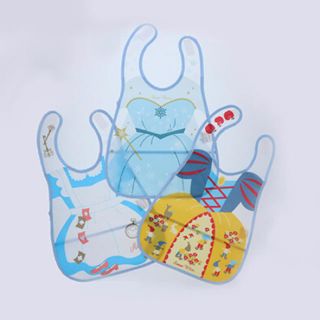 スリーコインズ(3COINS)のスリーコインズ Baby Bib お食事エプロン プリンセス 3枚入り(お食事エプロン)