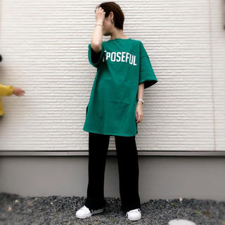ジーユー(GU)のオーバーサイズロゴT(Tシャツ(半袖/袖なし))