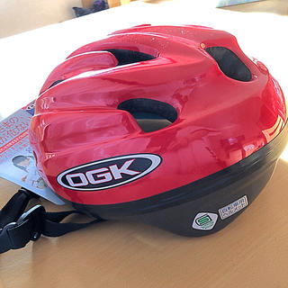 オージーケー(OGK)の児童用 自転車 ヘルメット 赤 新品 OGK(自転車)