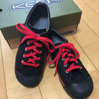 キーン(KEEN)の【新品】KEEN キッズスニーカー 黒 US5 23.5cm(スニーカー)