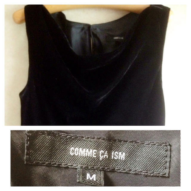COMME CA ISM(コムサイズム)のコムサ 黒 ノースリーブ ワンピース レディースのワンピース(ひざ丈ワンピース)の商品写真
